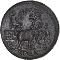 Monnaie, Titus For Divus Vespasianus, Sesterce, 80-81, Rome, TTB, Bronze - La Dinastia Flavia (69 / 96)