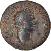 Monnaie, Domitien, As, 81-96, Rome, TB, Bronze, RIC:305 - Les Flaviens (69 à 96)