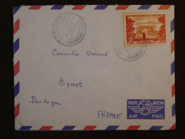 BQ2  AEF OUBANGUI BELLE LETTRE 1955  PETIT BUREAU BERREPATI  A EYMET FRANCE +   + AFFRANCH. INTERESSANT+ - Covers & Documents