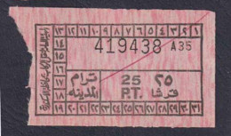 EGD56021 Egypt / Tram Ticket – “Tram City” Alexandria - Mundo