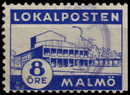 SUÈDE / SWEDEN - Local Post MALMÖ 8öre Blue - VF Used° - Local Post Stamps