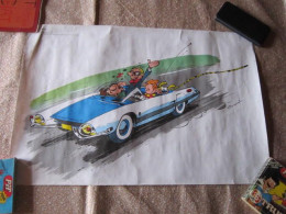 POSTER SPIROU ET LA TURBO TRACTION N°34 - Spirou Et Fantasio