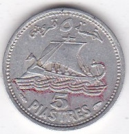 République Libanaise 5 Piastres 1952 , En Aluminium , KM# 14 - Liban