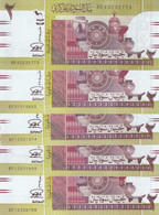 SUDAN 2 POUNDS 2015 P-71b LOT X5 UNC NOTES - Sudan