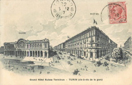 TORINO TURIN GRAND HOTEL SUISSE TERMINUS ITALIA - Cafes, Hotels & Restaurants