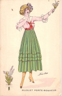 Illustrateur - Sager - Muguet Porte Bonheur - Muguet De Mai - A.L Noyer - Carte Postale Ancienne - Sager, Xavier