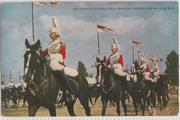 HOUSEHOLD CAVALRY WITH PENNONS PERFORMING MUSICAL RIDE - Whitehall