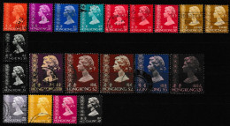 23-064 Hong Kong 1973-1981 Lot QE II  Definitives Used O, High Cv! - Oblitérés