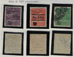 Brazil 1927 Condor Airmail Company 3 Stamp K-13/15 Provisional Issue 5 Gram Tariffs Used (catalog US$235) - Poste Aérienne (Compagnies Privées)