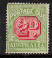 AUSTRALIA 1913 2d Carmine And Apple-green Postage Due SG D81a HM #CCO1 - Postage Due