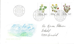 Norge Norway 1979 Mountain Flowers, Mi 806-808, FDC - Briefe U. Dokumente