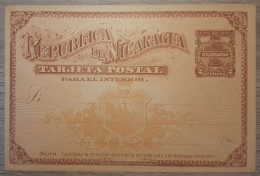 NICARAGUA 1890 - LOCOMOTIVE AND TELEGRAPH - 2 CENTAVOS - Nicaragua