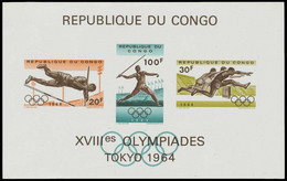 BL14**(549A-549B-550A) - Jeux Olympiques De Tokyo / Olympische Spelen Te Tokio / Olympische Spiele In Tokio - CONGO - Unused Stamps