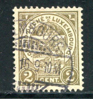 LUXEMBOURG- Y&T N°90- Oblitéré - 1907-24 Scudetto