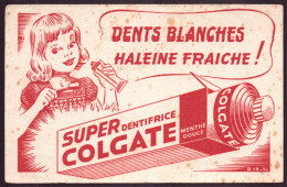 Buvard ( 17 X 10,5 Cm )  " Super Colgate " Dentifrice ( Rousseurs, Déchirure ) - D