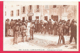 Cpa 17-Ile De, Embarquement Des Forçats, Saint-Martin De Ré, Prison, Dos Vierge, Militaire - Gefängnis & Insassen