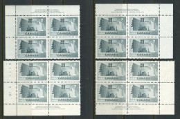 Canada 1952 MNH PLate Blocks "Paper Mill" - Unused Stamps