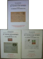 VENTES SINAIS 1994  3 Catalogues De Vente - Catalogi Van Veilinghuizen