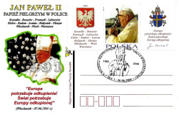 POLONIA POLSKA POLAND - 2004 ELK 5° Visita Di Pope Papa GIOVANNI PAOLO II Su Cartolina Poste Polacche - 2720 - Briefe U. Dokumente
