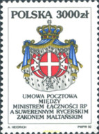 168892 MNH POLONIA 1992 ACUERDO POSTAL CON LA ORDEN DE MALTA - Andere & Zonder Classificatie