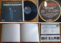 RARE Brasilian LP 33t RPM (12") CHARLES AZNAVOUR «As Melhores Canções» (Gatefold Insert, 1960) - Ediciones De Colección