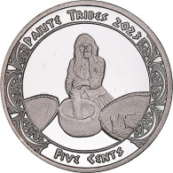 Monnaie, États-Unis, 5 Cents, 2023, Tribus Des Amérindiens.Paiute Tribes.BE - Herdenking