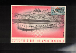 Italy / Italia 1956 Olympic Games Cortina D'Ampezzo - Cross Country Skiing Relay Race Men Interesting Postcard - Winter 1956: Cortina D'Ampezzo