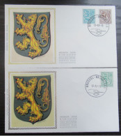 FDC Zijde 1958/60 'Cijfer Op Heraldieke Leeuw' - 1971-1980