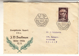 Finlande - Lettre De 1956 - Oblit Helsinki - Snellman - - Covers & Documents