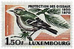 97426 MNH LUXEMBURGO 1970 50 ANIVERSARIO DE LA LIGA LUXEMBURGUESA POR EL ESTUDIO Y LA PROTECCION DE LOS PAJAROS - Autres & Non Classés