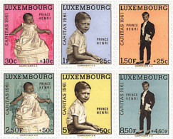 200876 HINGED LUXEMBURGO 1961 CARITAS. PRINCIPE HENRI - Autres & Non Classés