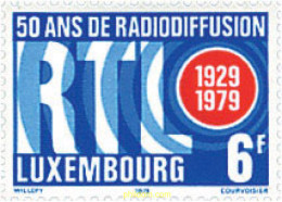 97547 MNH LUXEMBURGO 1979 50 ANIVERSARIO DE LA RADIO EN LUXEMBURGO - Andere & Zonder Classificatie