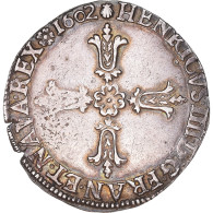 Monnaie, France, Henri IV, 1/4 Ecu, 1602, Toulouse, TTB, Argent, Gadoury:597 - 1589-1610 Henri IV Le Vert-Galant