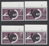 Belgique - 1965 - COB 1333 ** (MNH) - Planches 1 à 4, Série Complète - 1961-1970