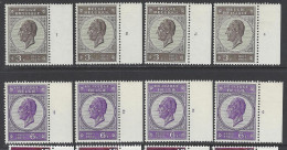 Belgique - 1965 - COB 1349 à 1350 ** (MNH) - Planches 1 à 4, Série Complète - 1961-1970