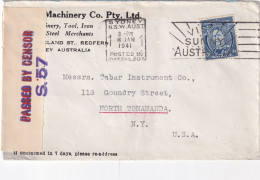 AUSTRALIE LETTRE DE SYDNEY 1941 AVEC CENSURE - Cartas & Documentos