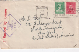 AUSTRALIE LETTRE DE MELBOURNE 1941 AVEC CENSURE - Cartas & Documentos
