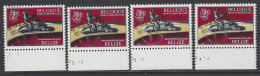 Belgique - 1967 - COB 1406 ** (MNH) - Planches 1 à 4, Série Complète - 1961-1970