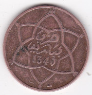 Protectorat Français 10 Mouzounas (Mazounas) 1340 - 1922 Poissy, En Bronze , Lec# 95 - Marruecos