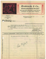 Rechnung 1910 Brederecke & Co Kleinzschachwitz - Dresden > Gand Belgien - Drukkerij & Papieren