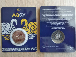 Kazakhstan 2021.White Swan. Silver Copper-nickel Blister Coin. - Kasachstan