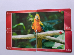 HONG KONG    PUZZLE /  SERIE 4 CARDS  / PARROTS/ ANIMAL     Complete SET      CARD USED   **12169** - Hong Kong