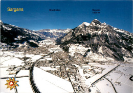 Sargans Mit Churfirsten Und Gonzen - Flugaufnahme (19402) * 20. 2. 2002 - Sargans