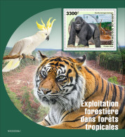 Niger  2022 Rainforest Logging. Gorilla. (303b1) OFFICIAL ISSUE - Gorilles