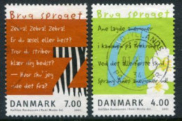 DENMARK 2001 European Language Year Used. Michel 1271-72 - Used Stamps