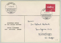 Schweiz / Helvetia 1964, Brief Conference Energie Atomique Genève - Würenlingen, Dienstmarke - Atoom