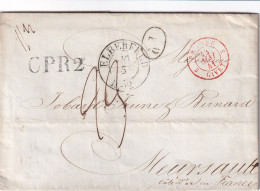 France Marque Postale - Marques D'Entrées - CàD Prusse / Givet 1841 - Marques D'entrées