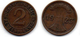 MA 21743 /   Allemagne - Deutschland - Germany 2 Rentenpfennig 1923 G TTB - 2 Renten- & 2 Reichspfennig