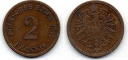 MA 21753 /   Allemagne - Deutschland - Germany 2 Pfennig 1876 A TTB - 2 Pfennig