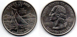 MA 21799 / USA Quarter Dollar 2001 Rhode Island SUP - 1999-2009: State Quarters